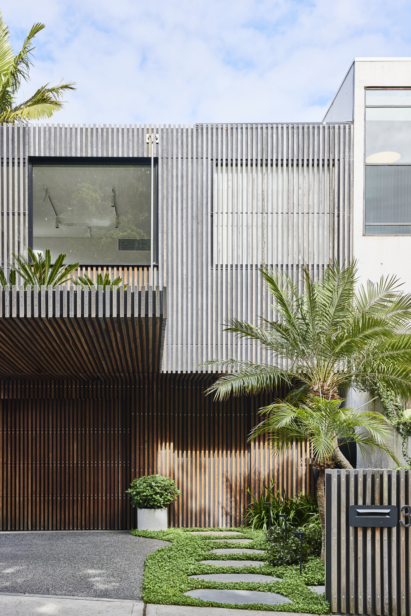 Carlotta House — the plant palette for our new project, Carlotta House combines a mixture of creeping vines, swaying palms, and tactile ground covers, softening the finish of this modern home, adding an element of lushness to the entrance. ⁠ ⁠ Featured species include, Phoenix Roebeleni, Ficus Pumila, Rhaphiolepis Oriental Pearl, Ligularia Reniformis, Dichondra Repens, Neomarica Gracilis.⁠ ⁠